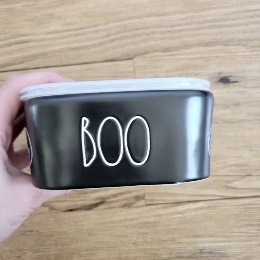 Halloween Decor Rae Dunn Pumpkin Boo Ceramic Bowl With Lid Tupperware 2022 - Picture 3 of 4